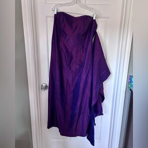 Vintage Scott McClintock Iridescent Purple Strapless Gown with Matching Shawl